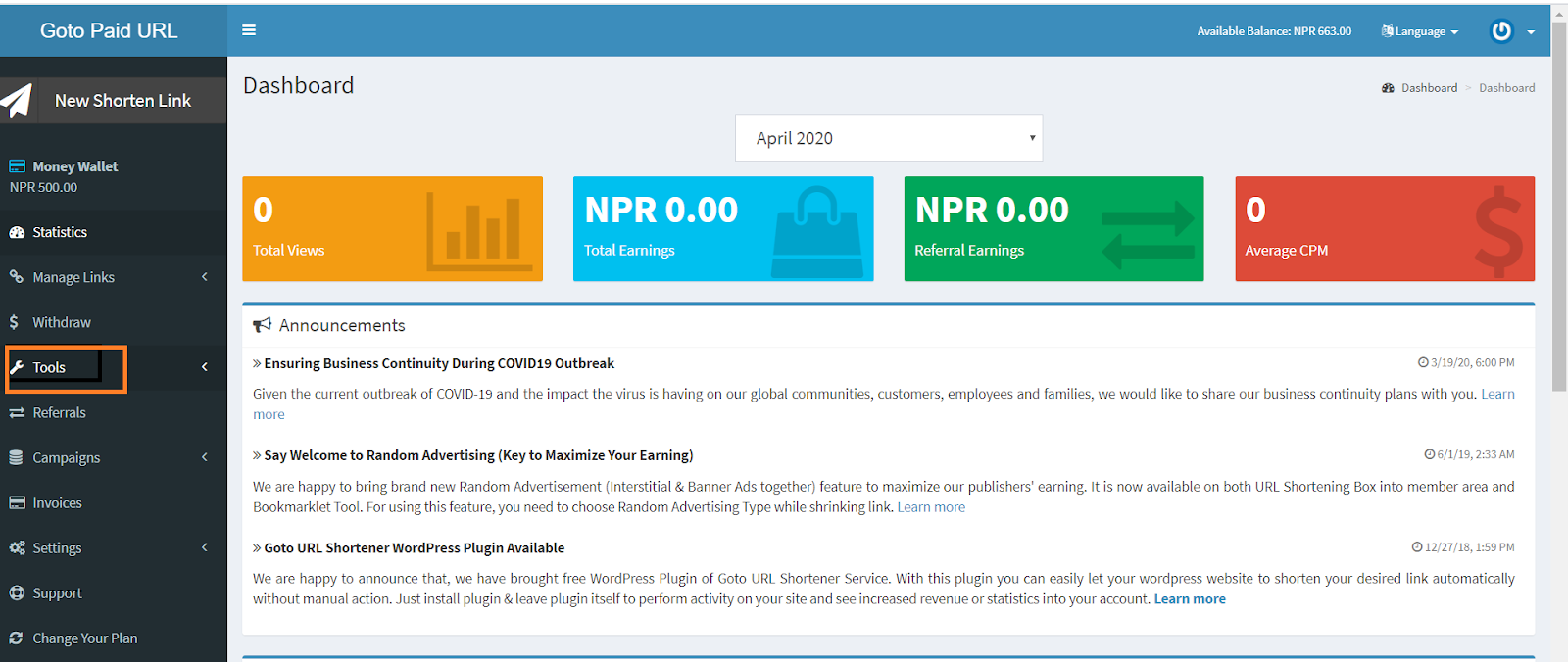 How to Use Quick Link Tool of Goto Paid URL Shortener