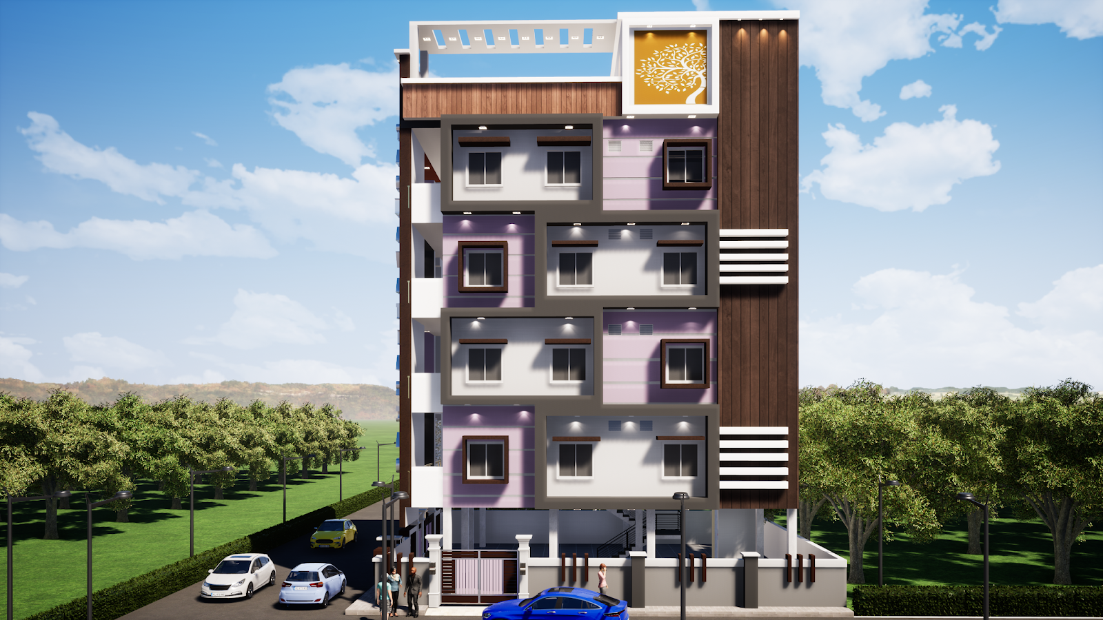 S3 Designs9 Best apartment elevations Apartment elevation design