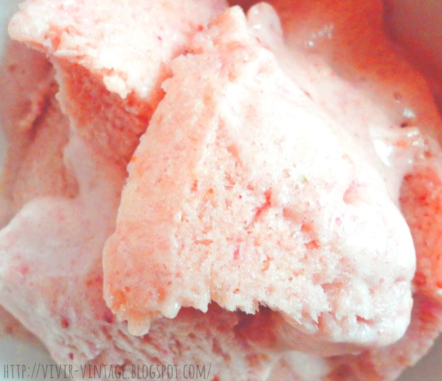 helado de fresa sin grasa sin azucar y natural