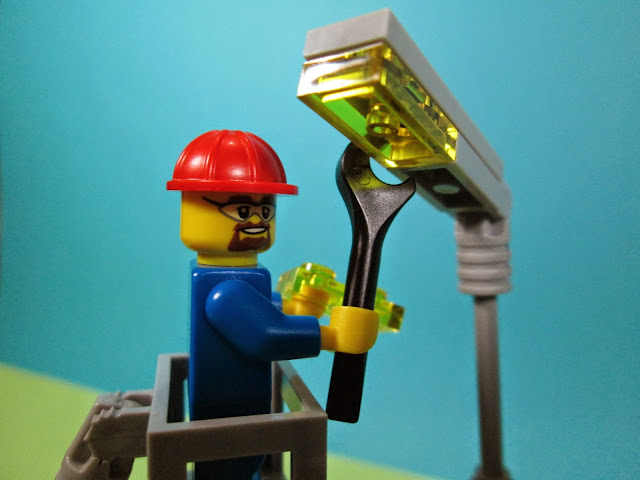 Set LEGO Veículo de manutenção da iluminação pública