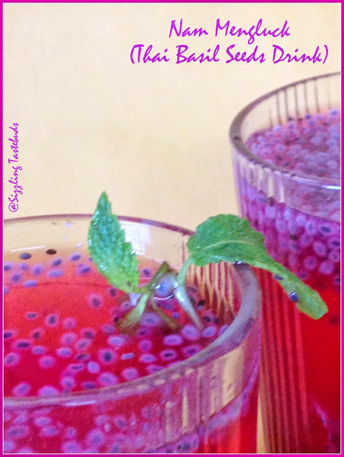 Sizzling Tastebuds Nam Mengluck Thai Basil Seeds Drink Coolers