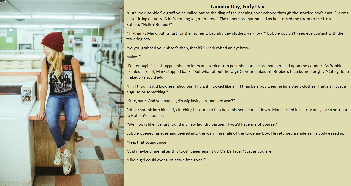Feminization Beauty Within TG Captions & Stories Laundry Day, Girly Day