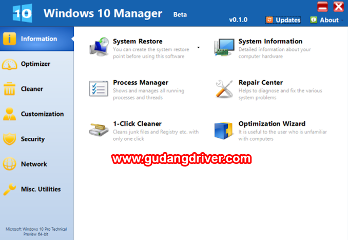Yamicsoft - Windows 7 Manager