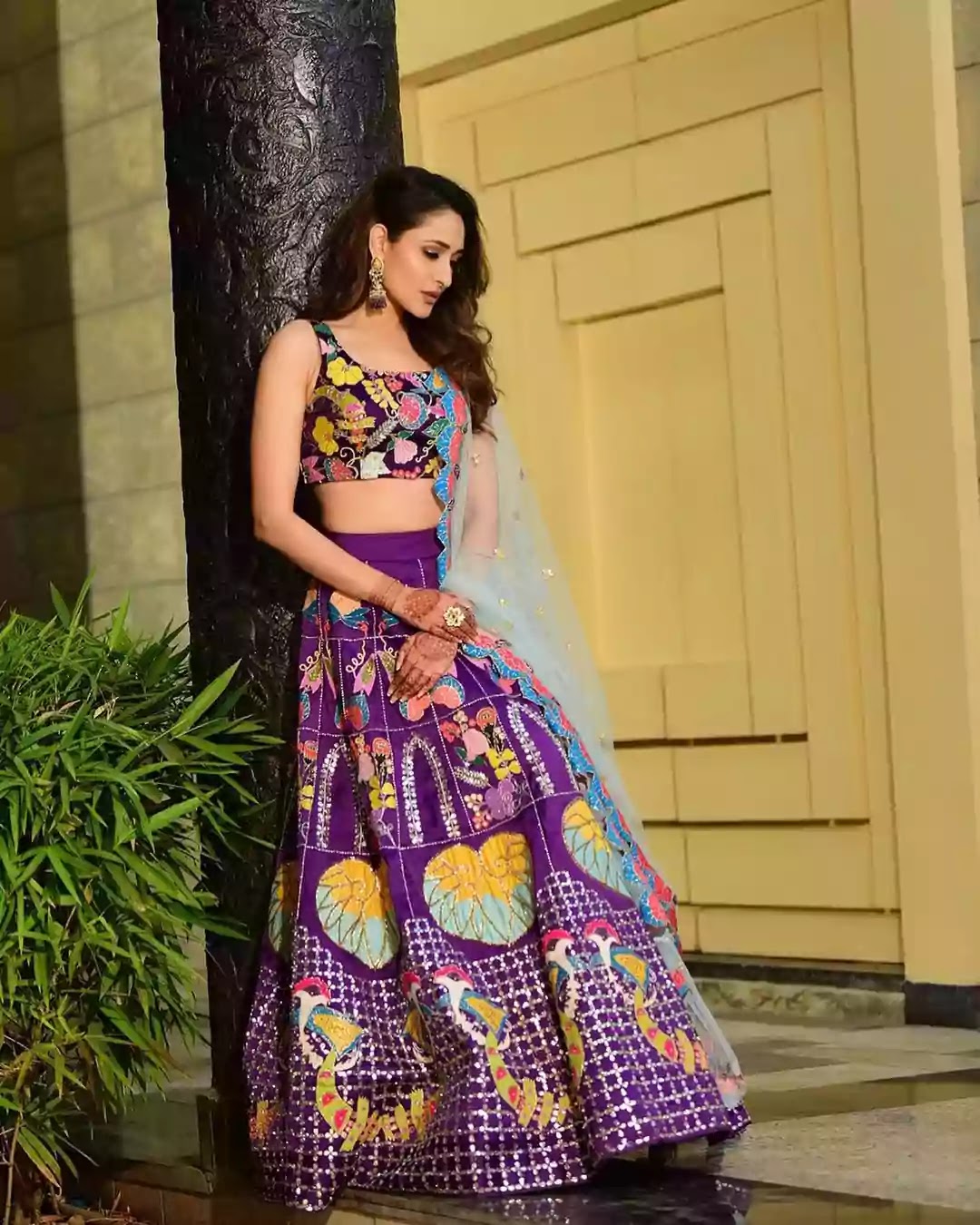 pragya-jaiswal-in-multicoloured-lehenga pragya-jaiswal-in-multicoloured-lehenga