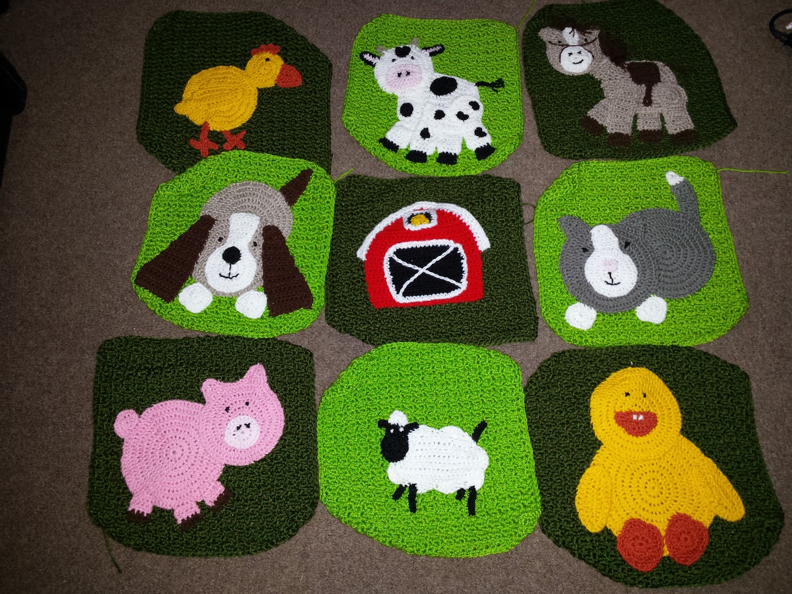 Blooming Lovely: WIP - Crochet - Farm Blanket