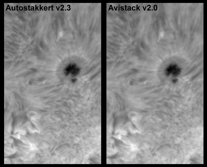 Mikael's Astro Blog: Autostakkert / Avistack - a casual comparison