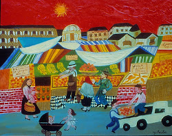 market scenes paintings park baila feldman children playing holiday everyday