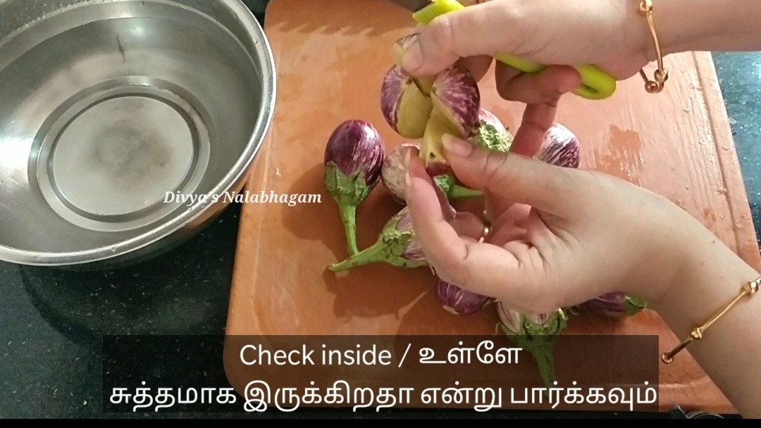 Stuffed Brinjal Curry Tamil Nadu Style Stuffed Kathirikkai Masala Divya's Nalabhagam