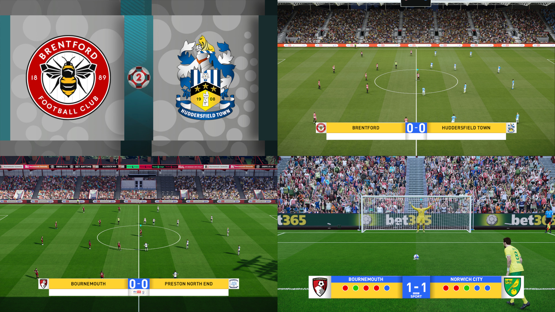 PES 2021 BBC Scoreboard EPL, EFL, FA Cup by Spursfan18 PESNewupdate