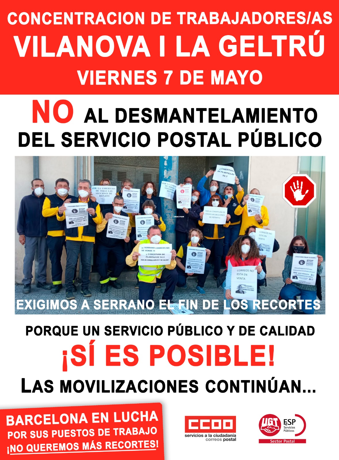Convenio Hostelería Catalunya 2022 Ugt UGT CORREOS CATALUNYA: CONCENTRACIÓN DE TRABAJADORES/AS DE LLEIDA Y