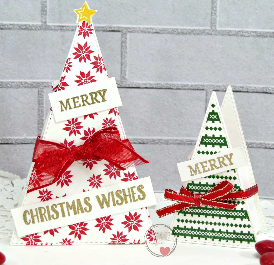 Stampingwithamore CHRISTMAS TREE TREAT BOX TUTORIAL