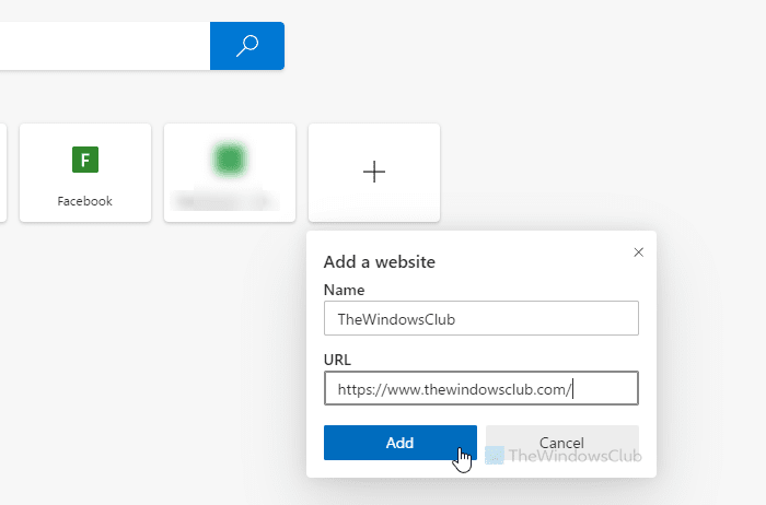 Edgeの新しいタブページでクイックリンクを追加、削除、管理する方法