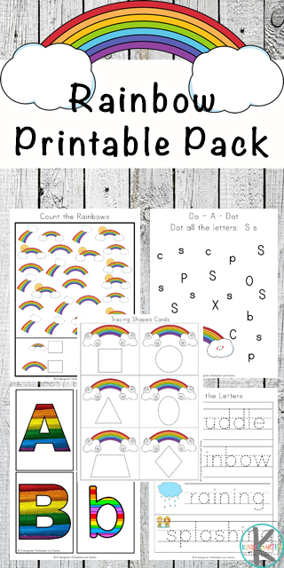 Kindergarten Worksheets and Games: FREE Rainbow Worksheets for Kids