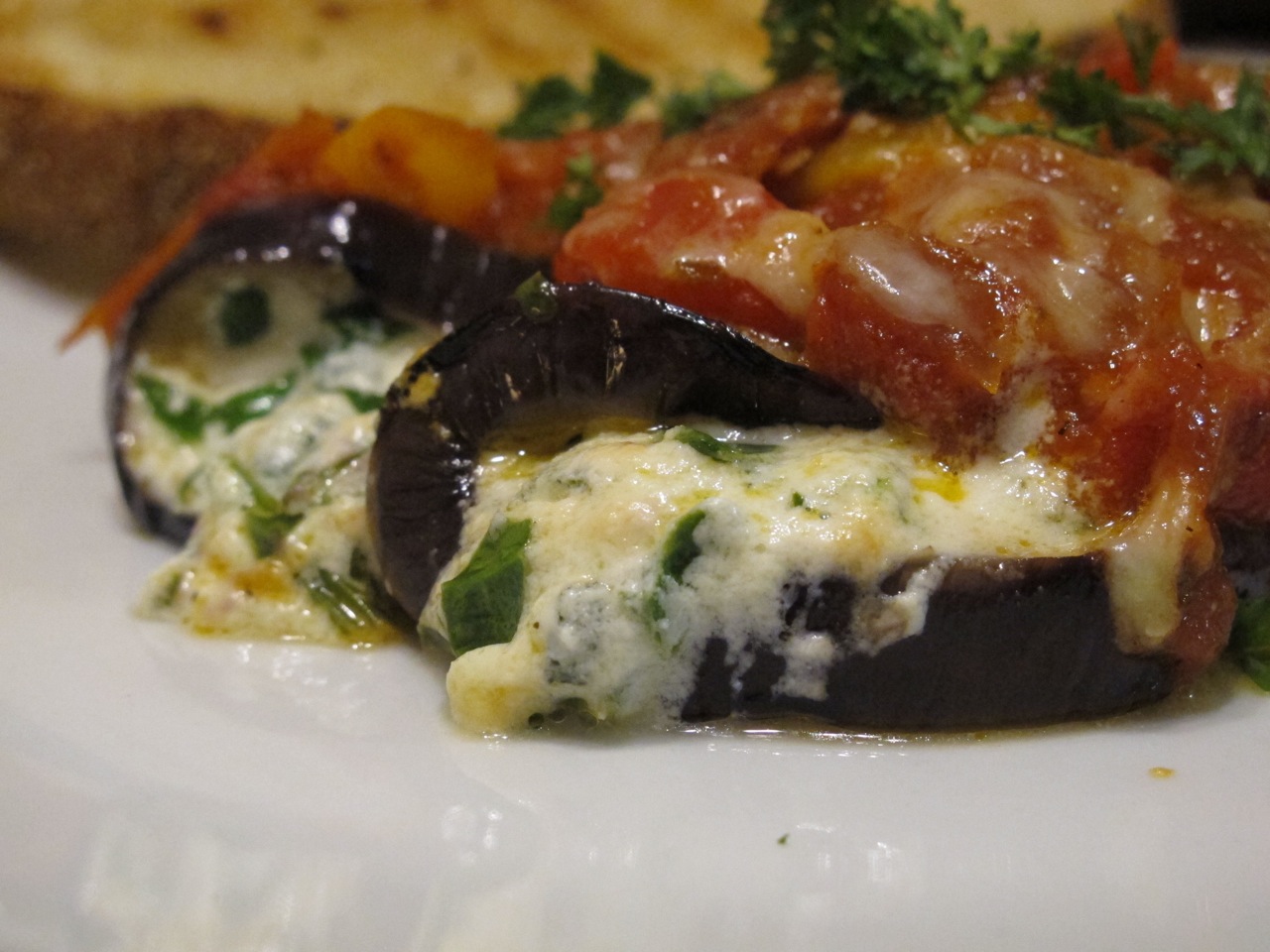 muppys Eggplant and Goats Cheese Involtini