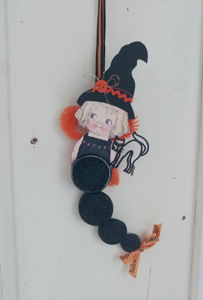 Dolly Dingle witch ornament