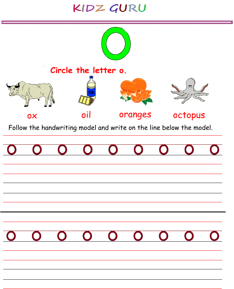 Handwriting Worksheets Kindergarten Alphabet