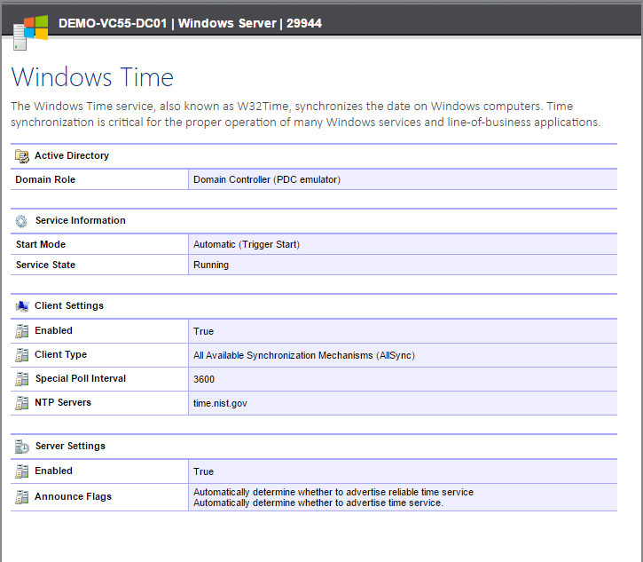 Document Windows Time (NTP) Settings for PCIDSS requirement 10.4