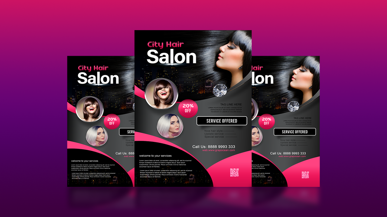 How To Design A Professional Salon Flyer Photoshop Cc Tutorial