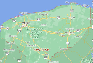 Estado de Yucatan en vista aerea junto al Golfo de Mexico Estado de Yucatan en vista aerea junto al Golfo de Mexico