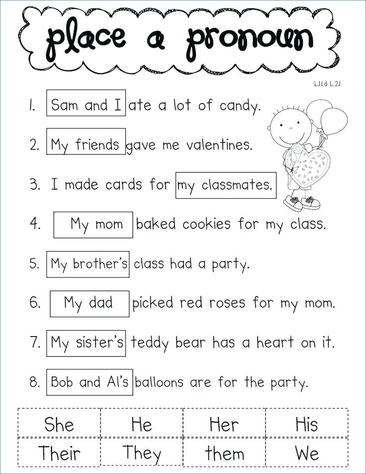 Subject And Object Pronouns Worksheets Grade 2
