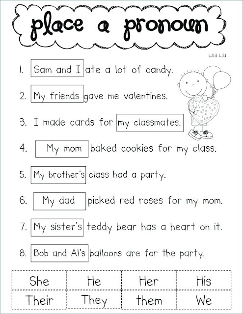 Pronoun Worksheets With Answers For Grade 4