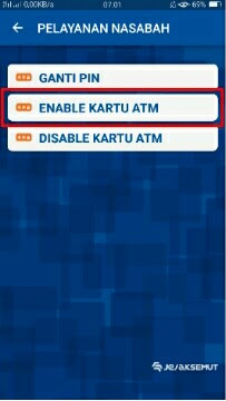 cara buka blokir (disable) kartu atm bri