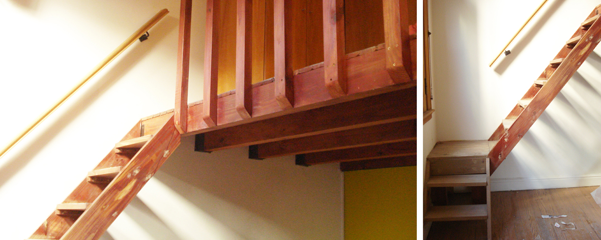 DECORACION RESTAURACION: DECAPE EN ESCALERA CON ENTREPISO