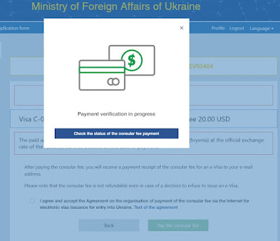 Payment E-visa Ukraine