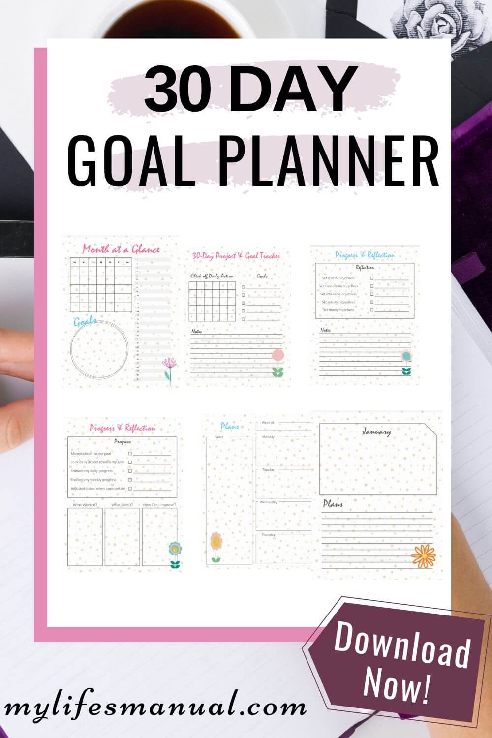 30 Day Project and Goal Planning Kit Printables - Mylifesmanual