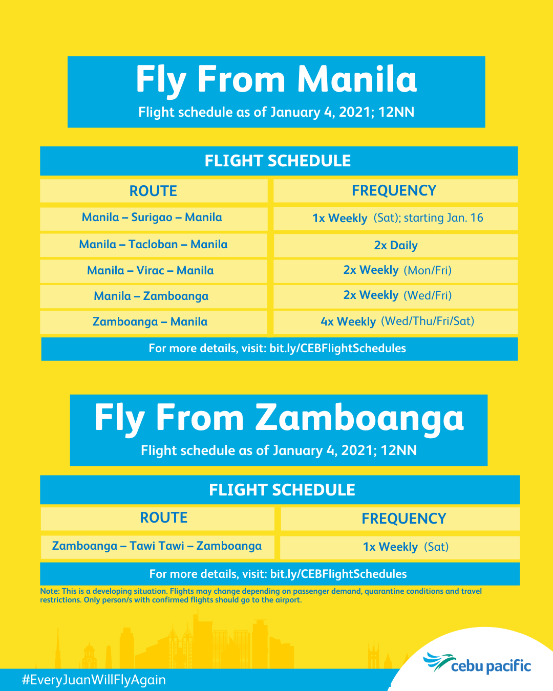 Cebu Pacific the New Year with 30 Domestic and 5 International