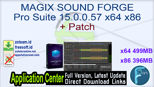 MAGIX SOUND FORGE Pro Suite 15.0.0.57 x64 x86 + Patch_ ZcTeam.id