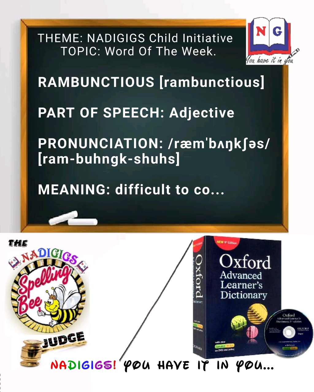 NADIGIGS CHILD INITIATIVE NADCI WORD OF THE WEEK RAMBUNCTIOUS