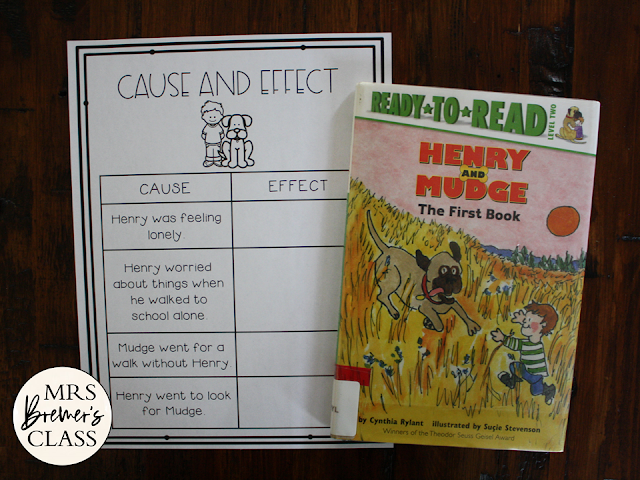 Henry & Mudge book study unit with Common Core aligned literacy activities for First Grade and Second Grade