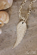 Handmade Fine Silver Angel Wing Pendants