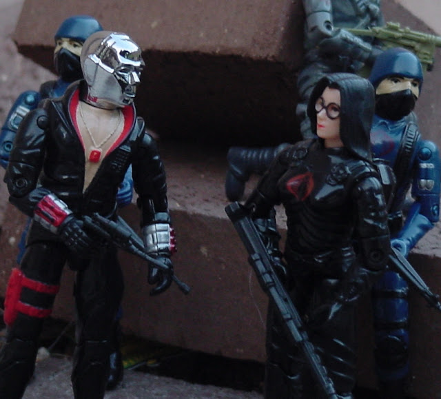 1983 Destro, Cobra Trooper, Cobra Commander, Baroness, Rattler, Wild Weasel