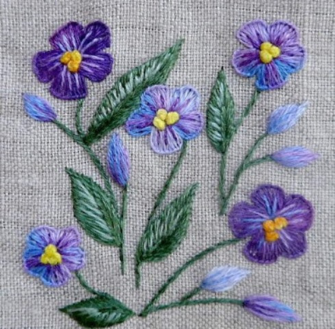 Mẫu thêu hoa nhí đẹp - Hinh 2