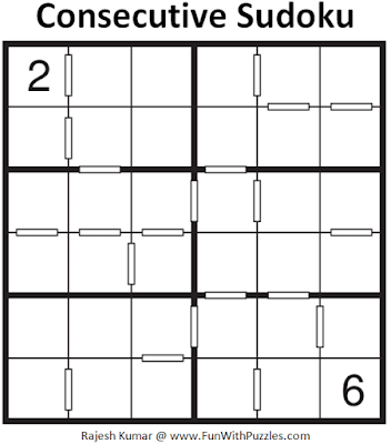 Consecutive Sudoku Puzzle (Mini Sudoku Series #104)