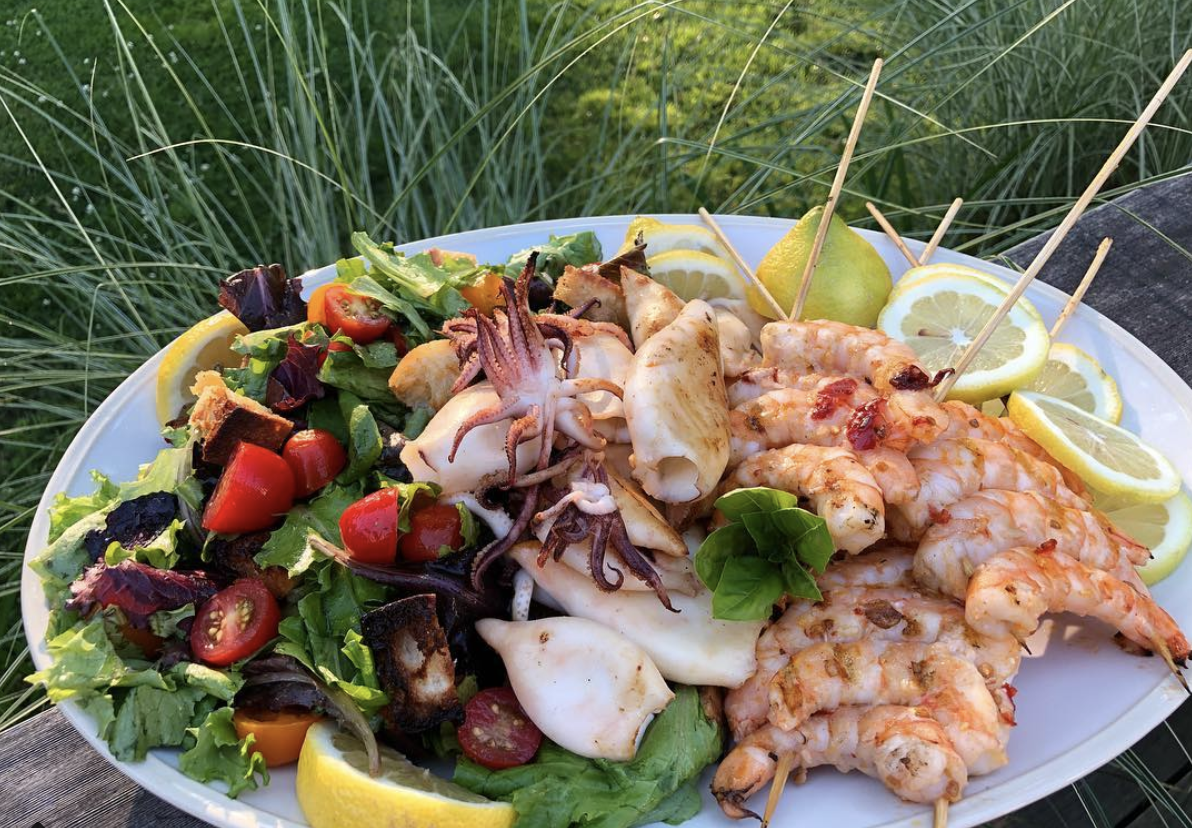 Neurotic Kitchen Italian Grill Spicy Shrimp Skewers