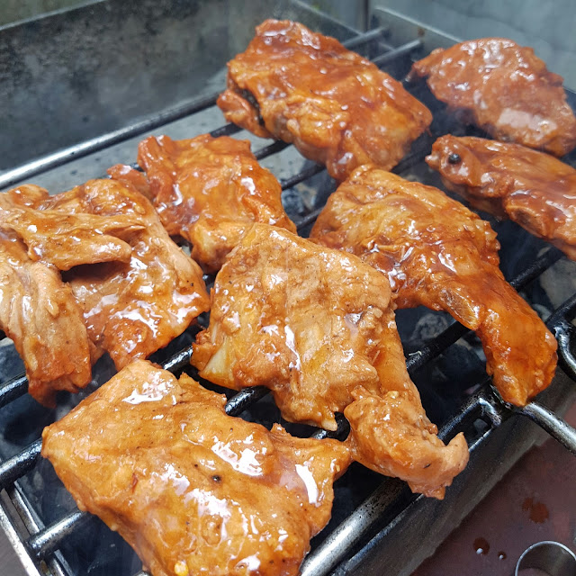 Grilled ribs Asian style pork ribs, sticky pork ribs