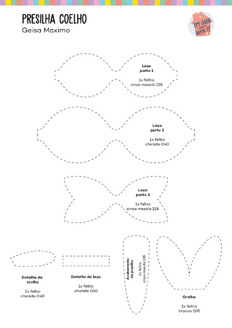 Laços de Feltro com Moldes - Ideias Criativas
