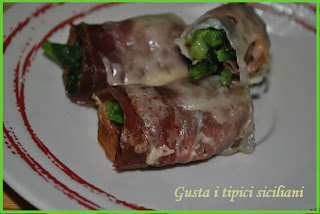 involtini di speck e cime di rapa