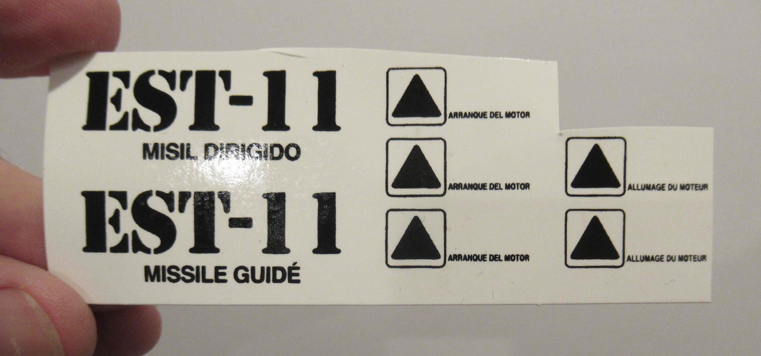 Model Rocket Building Estes Laser Lance 3218, Part 7, Decals