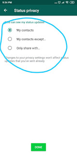 mengatur privacy status whatsapp