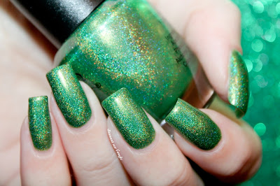 Swatch of the nail polish "Grinch In A Blender" from NailNation 3000