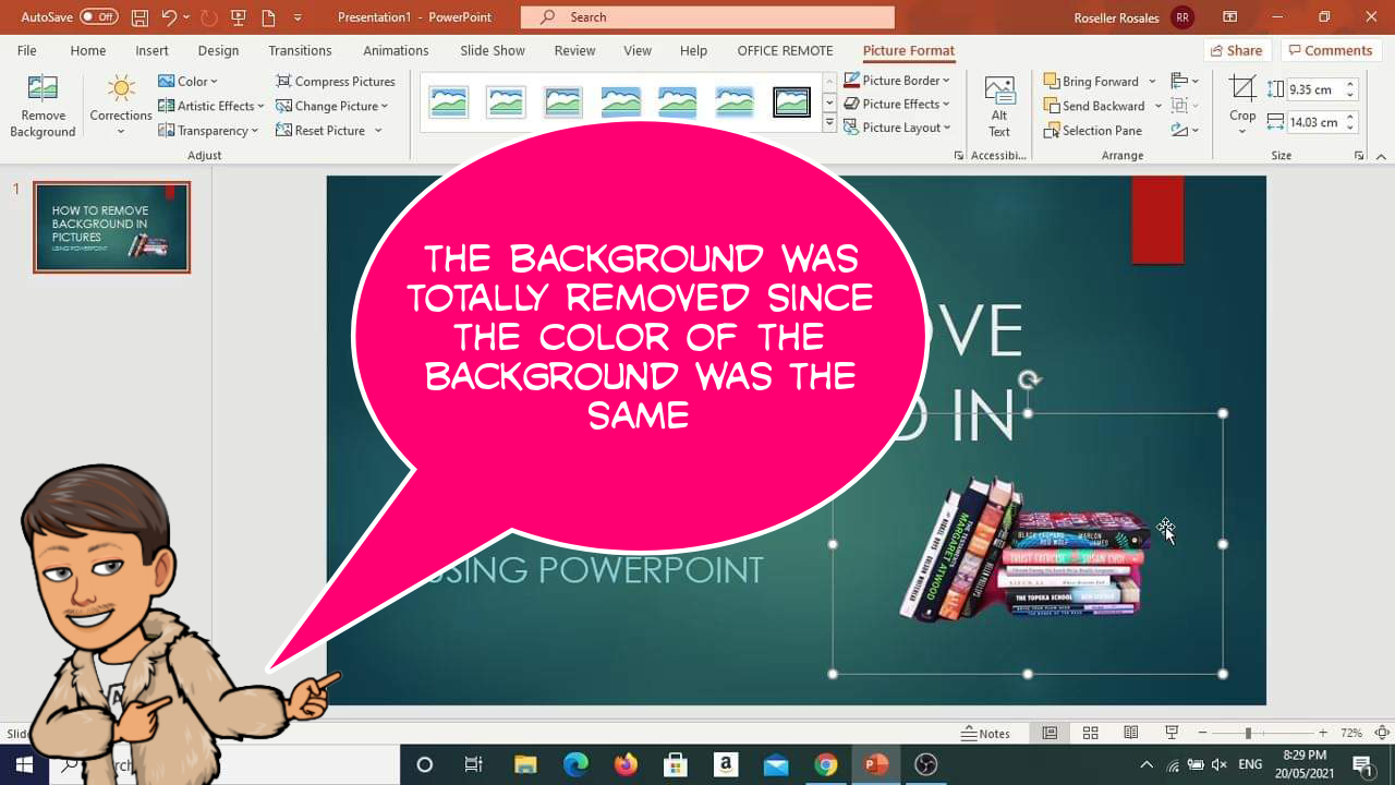HOW TO REMOVE BACKGROUND FROM PICTURES USING POWERPOINT PRESENTATION.