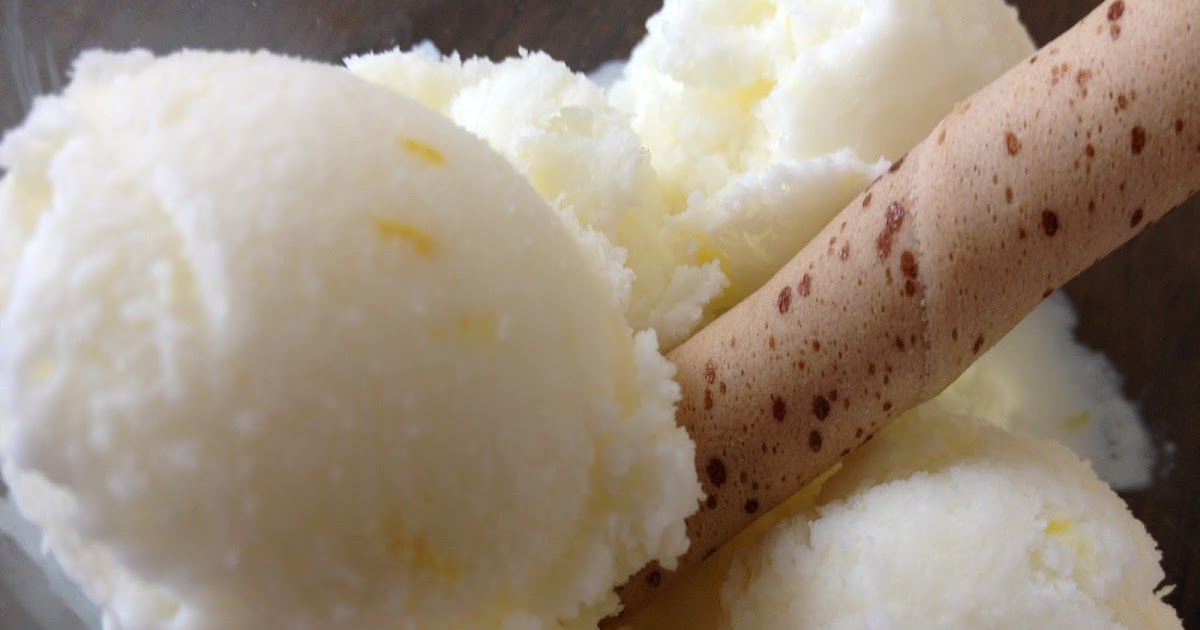 fab's cooking corner Lemon Sherbet (Homemade Lemon Ice Cream)