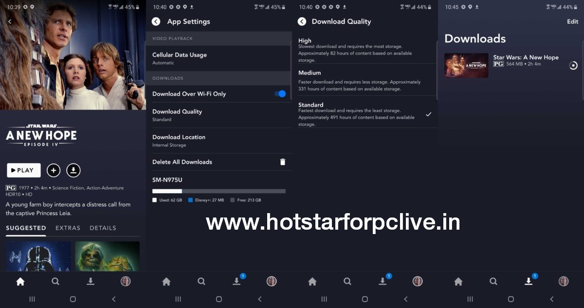 How to change Download Settings on Disney plus Hotstar