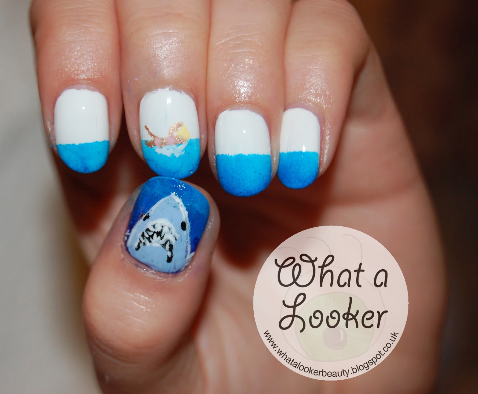 what a looker Jaws Nail Art