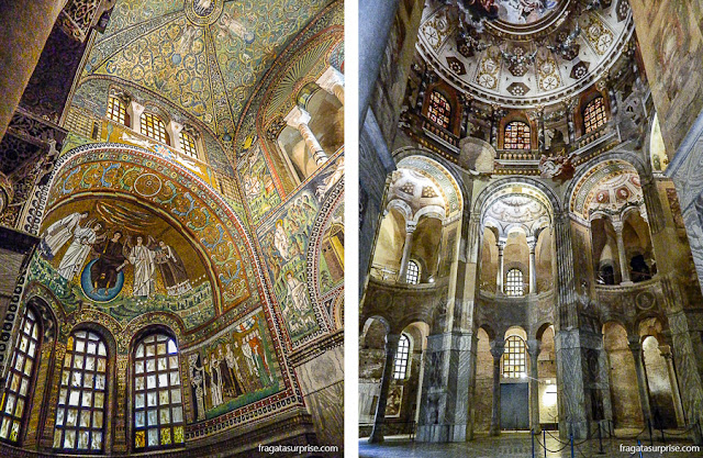 Mosaicos bizantinos na Basílica de San Vitale, em Ravena, Itália