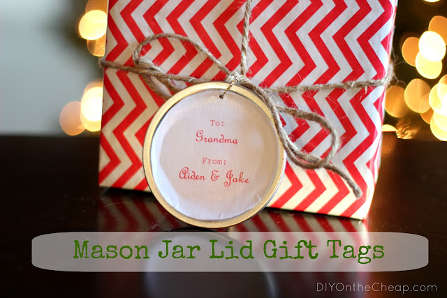 Mason Jar Lid Gift Tags